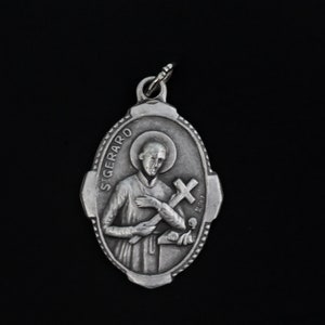 St. Gerard Majella Medal with Deluxe Ornate Border - Patron Saint of Fertility, Childbirth, and Mothers - Made in Italy