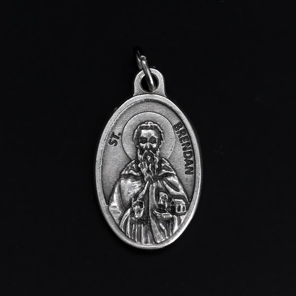 St. Brendan the Voyager Medal - Irish Patron Saint of Sailors, Mariners, and Divers - Made in Italy