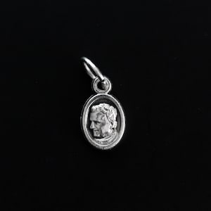Tiny Saint Don Bosco Mary Help of Christians Mini Medal - St John Bosco 1/2&quot; long Made in Italy
