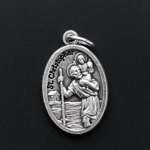 Saint Christopher Pray For Us Us Medal - Travel Protection Medal - Made in Italy