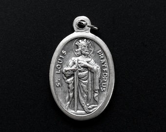 Saint Louis IX of France Medal - Patron of Grooms, Button Makers, Masons, and Sculptors - Made in Italy