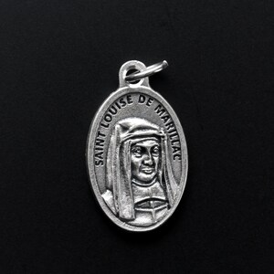 Medalla de Santa Luisa de Marillac - Patrona de los huérfanos, los trabajadores sociales y las viudas - Fabricada en Italia