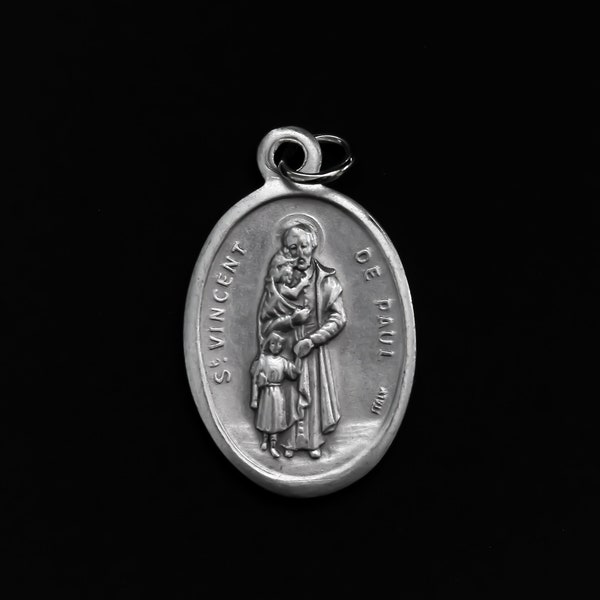 Médaille Saint-Vincent-de-Paul - Bienfaiteur des oeuvres de charité, personnel hospitalier et aide spirituelle - Fabriqué en Italie