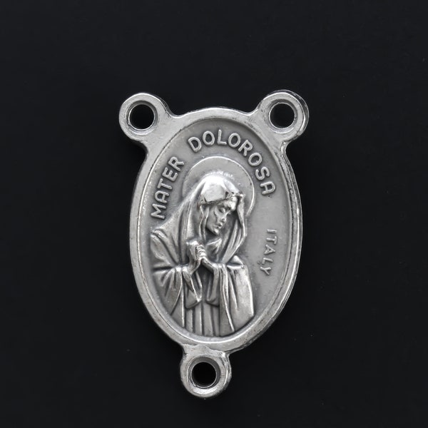 Mater Dolorosa Our Lady of Sorrows Rosary Centerpiece - Jesus Ecce Homo - Rosary Supplies Handcrafted in Italy