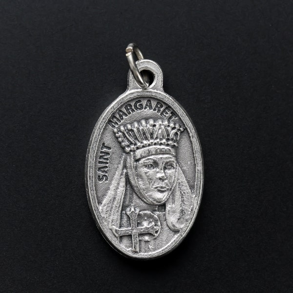 Medalla de Santa Margarita de Escocia - Patrona del Servicio a los Pobres - Hecha en Italia