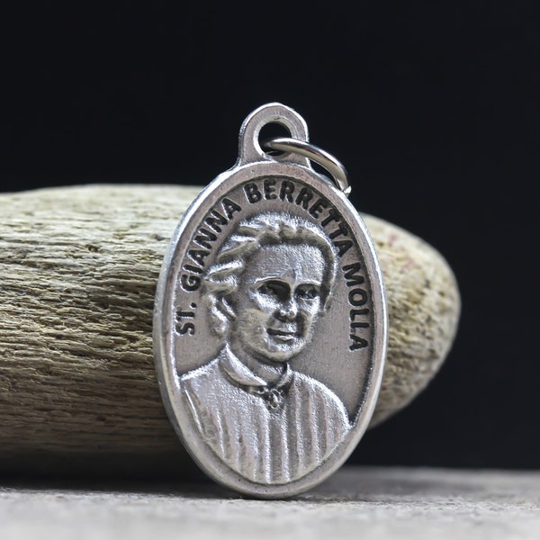 Saint Gianna Beretta Molla Medal - Patron of Mothers, Wives, Families, and Unborn Children - Made in Italy