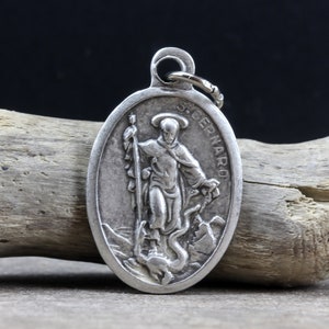 Saint Bernard of Montjoux Medal - Patron of hiking, backpacking, and Mountaineering - St. Bernard de Menthon