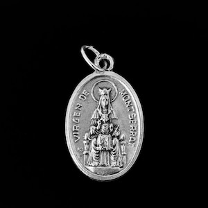 Medaille Unserer Lieben Frau von Montserrat - La Moreneta, Schwarze Madonna Schutzpatronin von Katalonien - Made in Italy