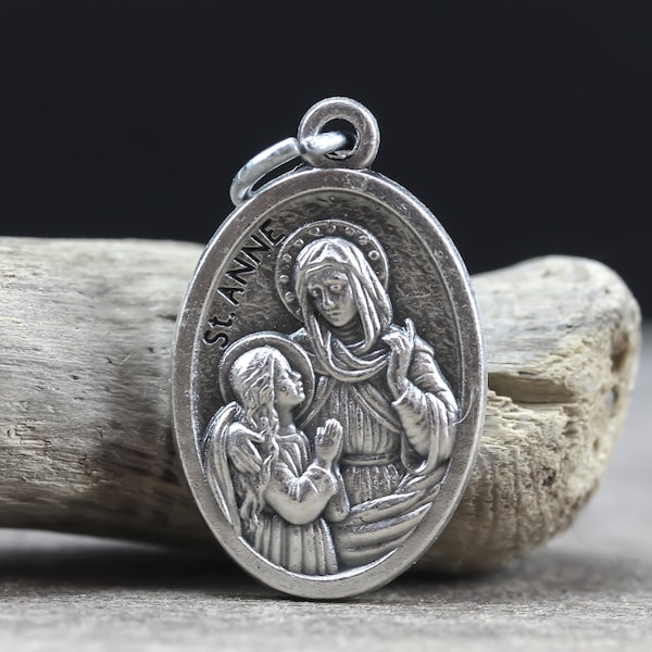 Saint Anne Pray For Us Medal - Patroness of Canada and Grandmothers - St. Anne de Beaupre