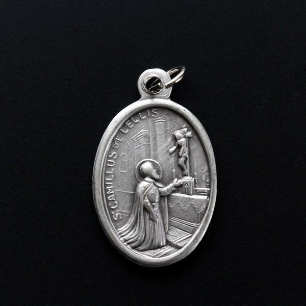 Saint Camillus de Lellis Medal - Patron of Hospitals, Nurses, and Physicians - Made in Italy