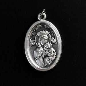 Medalla de Nuestra Señora del Perpetuo Socorro - Título católico romano de la Santísima Virgen María - Hecho en Italia