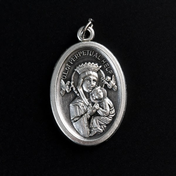 Our Lady of Perpetual Help Medal - Roman Catholic Title of the Blessed Virgin Mary - Made in Italy