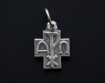 alpha and omega cross necklace