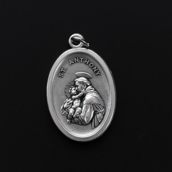 Saint Anthony Medal - Patron of Lost Objects, the Elderly, and Expectant Mothers - Made in Italy