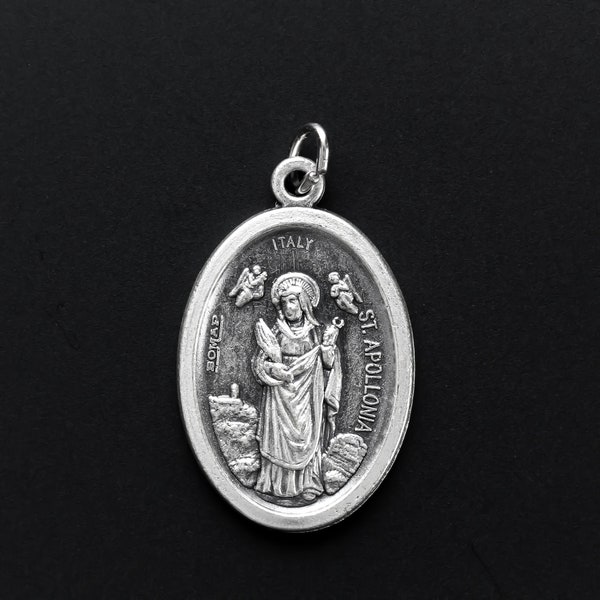 Saint Apollonia Medal - Patron of Dentists, Toothaches and Dental Diseases - Made in Italy