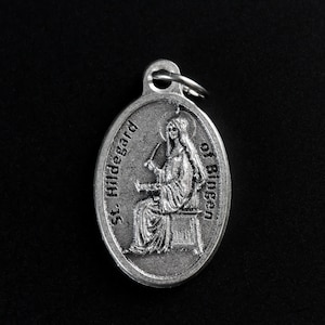 Saint Hildegard of Bingen Medal - Patron of Musicians and Writers - Made in Italy
