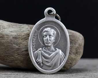 Saint Genesius of Rome Medal - Patron of Baptism, Converts, Comedians, Musicians, People with Epilepsy, and Victims of Torture