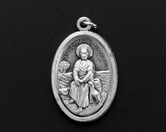 Saint Germaine Cousin Medal - Patron of Disabled People, Physically Challenged People and Child Abuse Victims