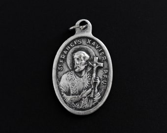 Francis Xavier, Hand-Painted Saint Medal, Xavier University in New
