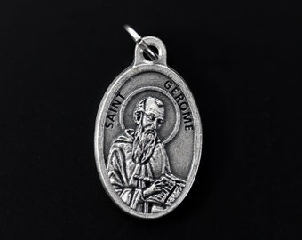 Saint Gerome Medal - Patron of Librarians, Bible Scholars, School Children - Saint Jerome of Stridon
