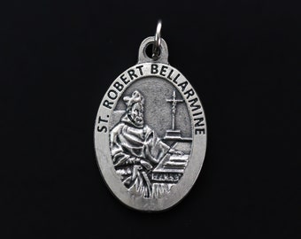 Saint Robert Bellarmine Medal - Patron of Canonists, Canon Lawyers, and Catechists - Made in Italy