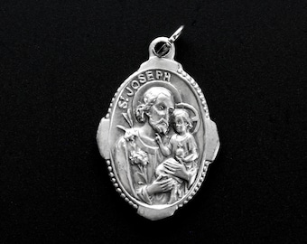 Saint Joseph Pray for Us Medal with Deluxe Ornate Border - Patron Saint of Fathers, Doubt, and House Hunters