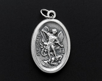 Archangel Michael Medal - Patron Saint of Police Officers, First Responders, Grocers  - Guardian Angel St. Michael