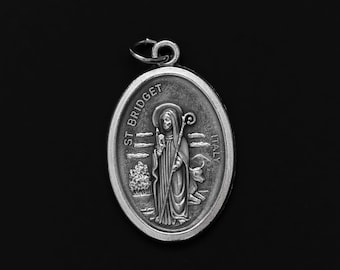 Saint Brigid of Kildare Medal - Patron of Infants, Babies and Nuns - Bridget of Ireland Pray For Us