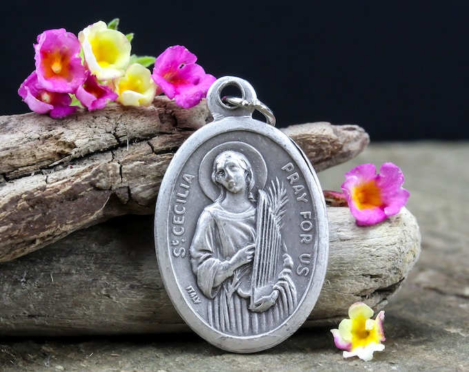 St Cecilia Medals Patron Saint of Musicians Catholic Gifts - Etsy
