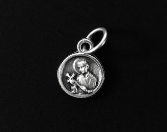 Mini Saint Gerard Majella Medal 3/8" in diameter - Patron Saint of Fertility, Childbirth, and Mothers - Made in Italy