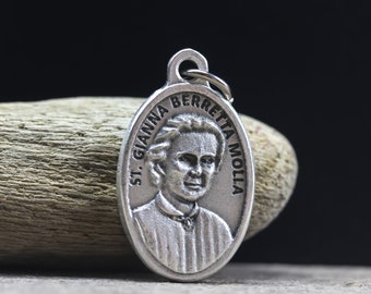 Saint Gianna Beretta Molla Medal - Patron of Mothers, Wives, Families, and Unborn Children - Made in Italy