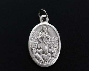 Jesus Christ the Good Shepherd Medal - New Testament John 10:14 - Made in Italy