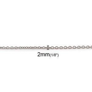 Stainless Steel Link Cable Chain Necklace 45cm 17.71 long with Lobster Claw Clasp image 4