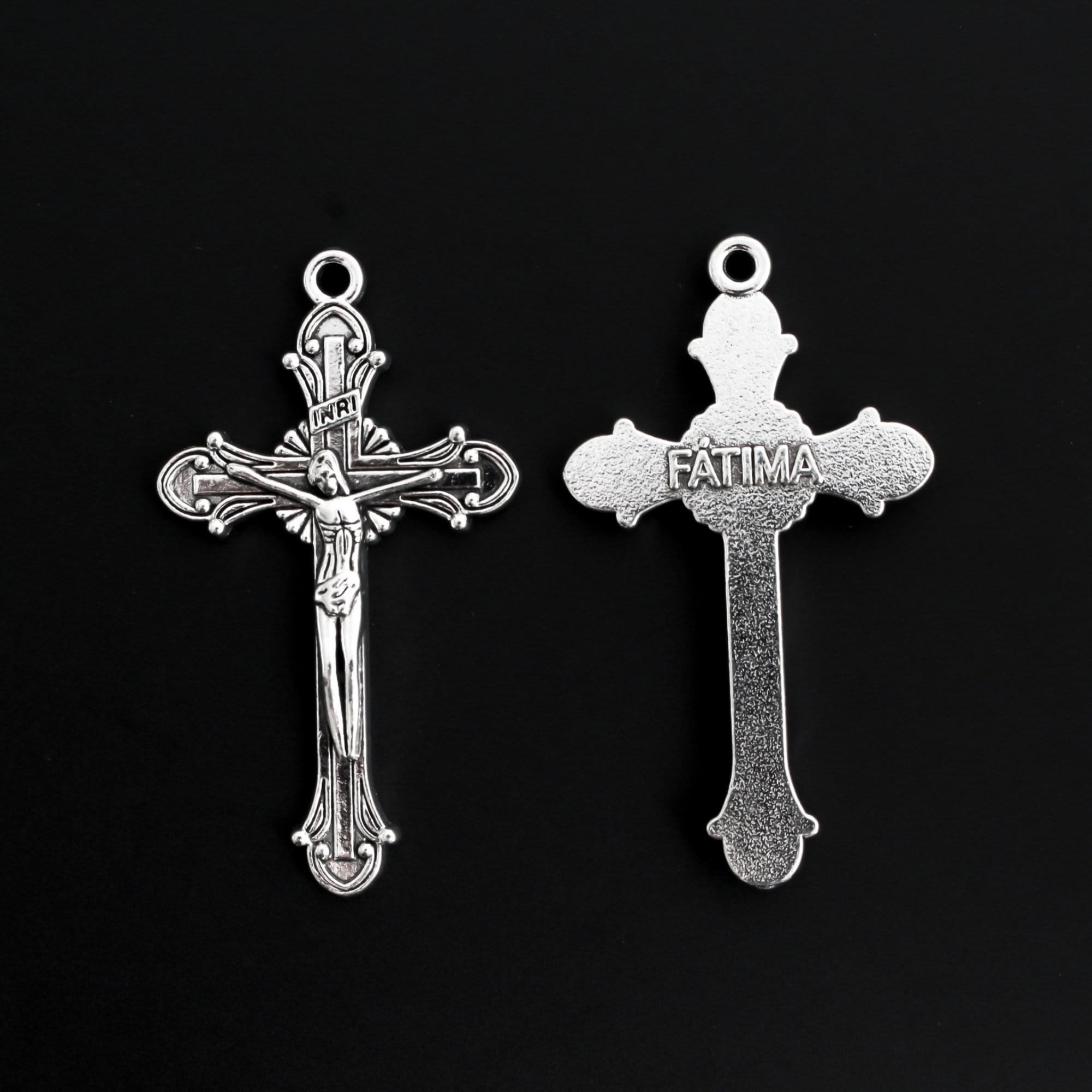 Fatima Sunburst Crucifix Cross 2-1/8