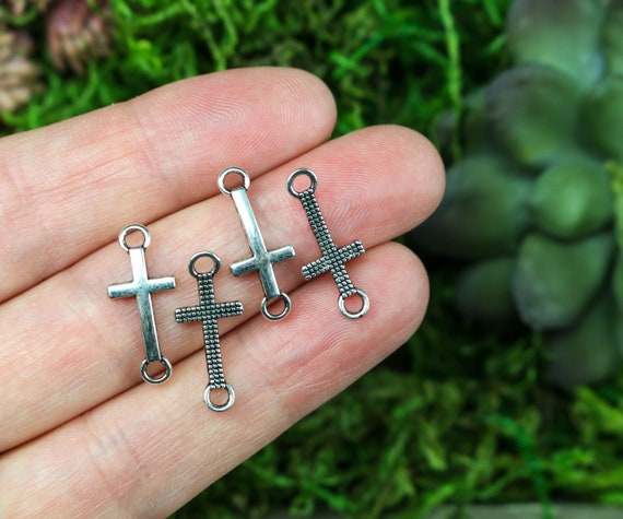 25 Silver Cross Connector Links for Bracelets Rosaries Chaplets 20mm X 8mm Religious Jewelry Supplies 25pcs Etsy UK