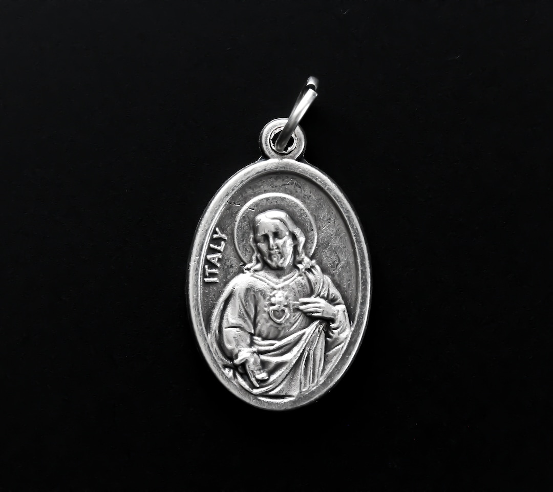 Sacred Heart of Jesus With Our Lady of Mount Carmel Scapular Medal ...