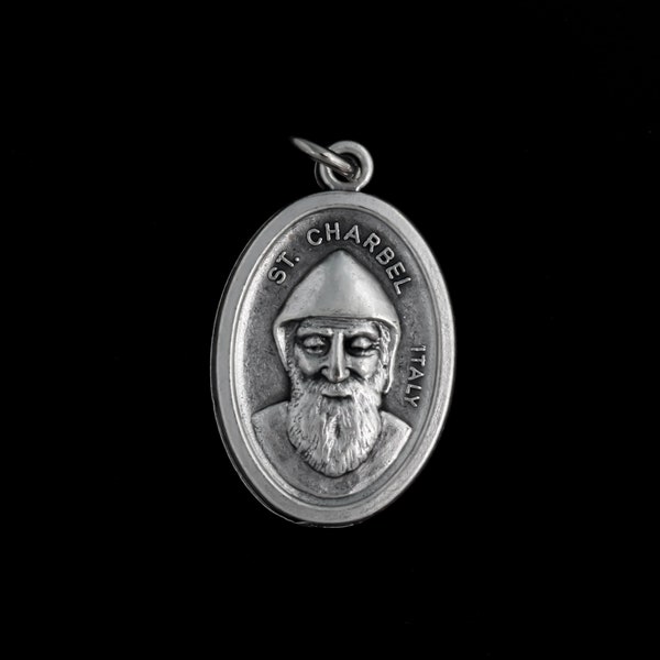 St. Charbel Makhlouf Medal - Patron of Lebanon Saint Sharbel Maklouf - Made in Italy
