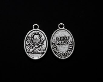 Holy Eucharist First Holy Communion Medal - Sold in packs of 10, 25, or 50 medals