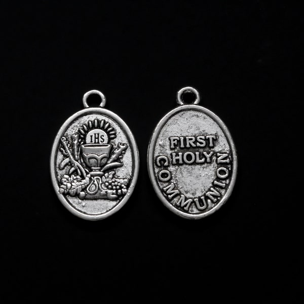 Holy Eucharist First Holy Communion Medal - Sold in packs of 10, 25, or 50 medals