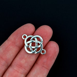 Celtic Knot Connector Links for Bracelets, Rosaries, Chaplets - 25mm x 18mm, 20pcs