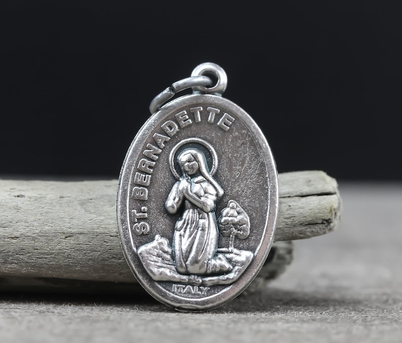 Saint Bernadette Our Lady of Lourdes Medal  Patron Against image 0