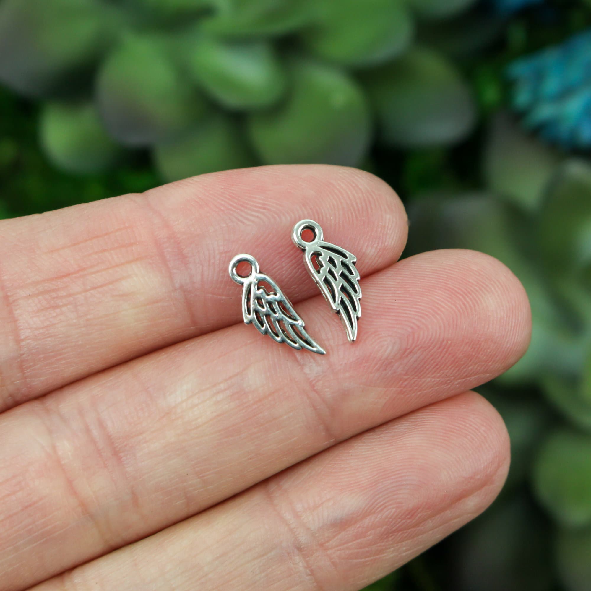 Tiny Angel Wing Charms Double Sided Filigree Wings 13mm long Etsy