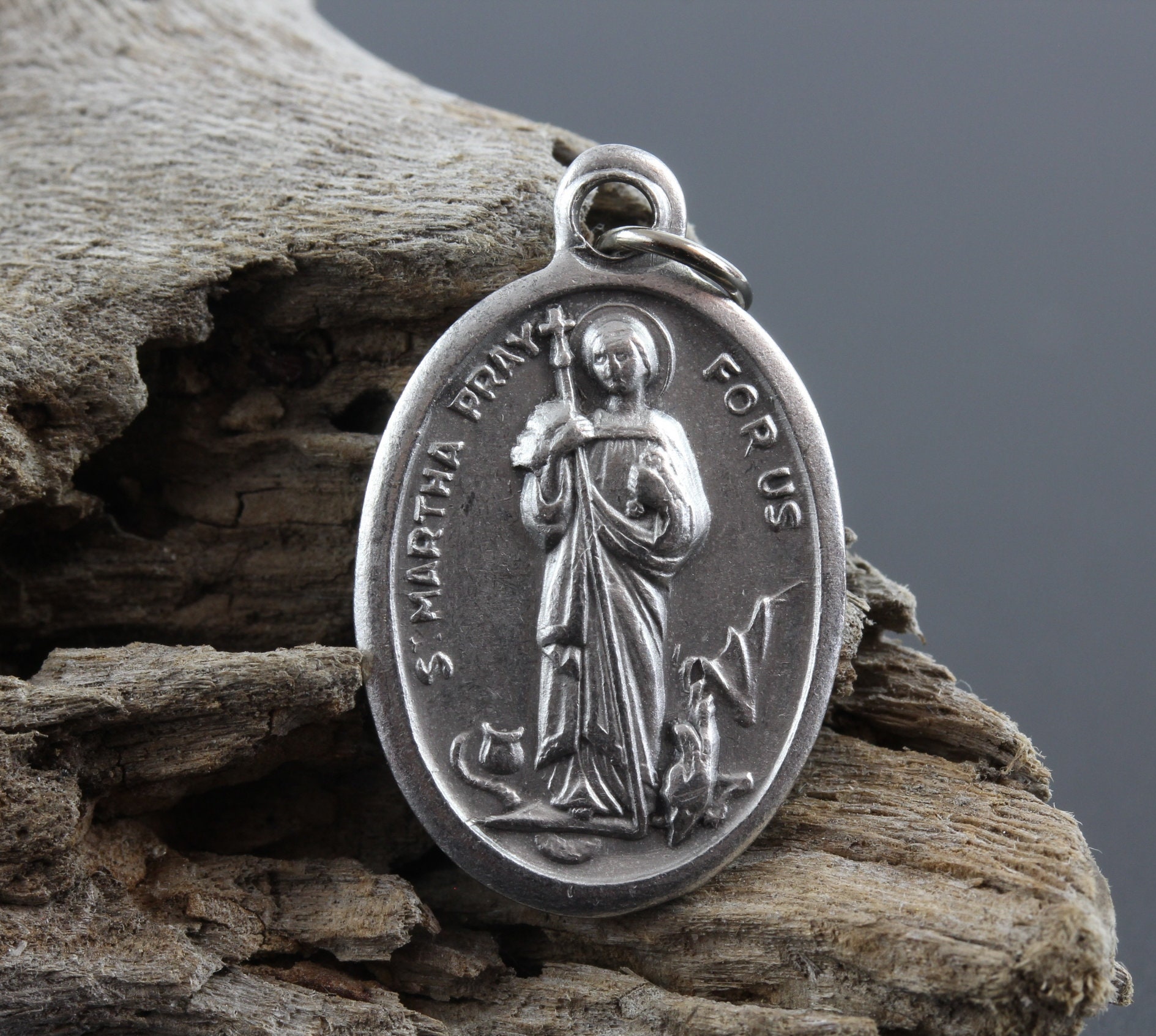 Saint Medals Bulk Lot Of 4 St. Martha Of Bethany Patron - 1 Inch Silver ...