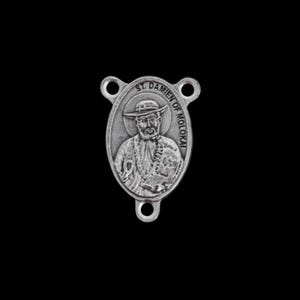 Father Damien of Molokai and Saint Mary MacKillop Rosary Centerpiece - Made in Italy