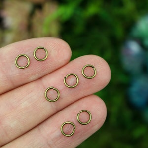 5mm Bronze Jump Rings 21 Gauge Iron Based Alloy - 100pcs 5mm x 0.7mm