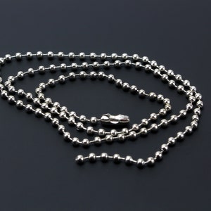 Stainless Steel Ball Chain Necklace with Connector - Tarnish Resistant - Choose Your Length