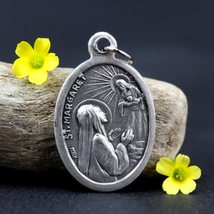 Saint Margaret Mary Medal - Patron of Polio, Devotees of the Sacred Heart, and the Loss of Parents