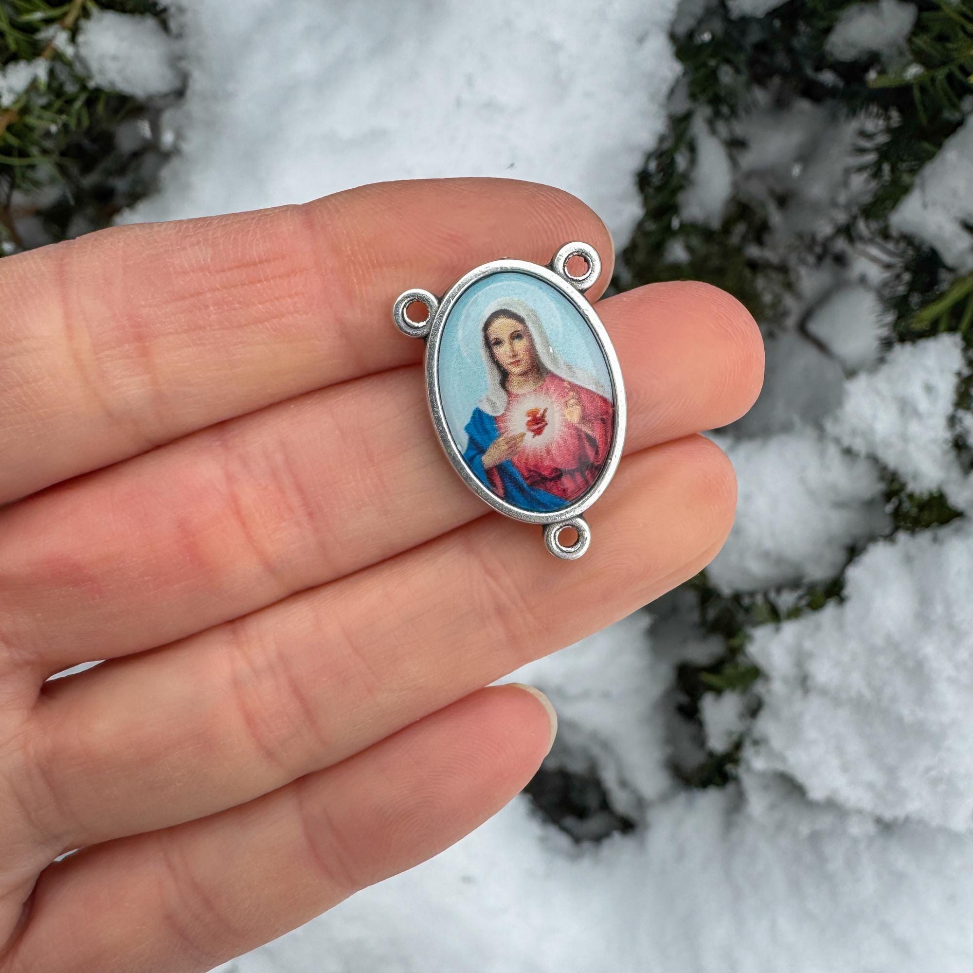 Immaculate Heart of Mary Sacred Heart of Jesus Color Image Rosary ...