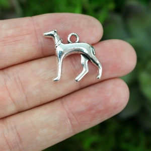 Silver Dog Charm - Symbol of Fidelity, Loyalty, Orthodoxy - 10, or 25pcs