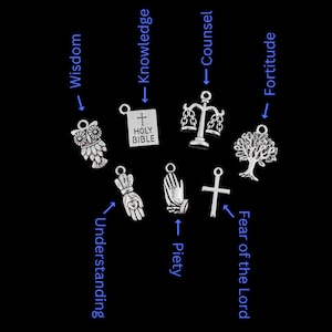 Seven Gifts of the Holy Spirit Charm Set, 7 Piece Set - Etsy